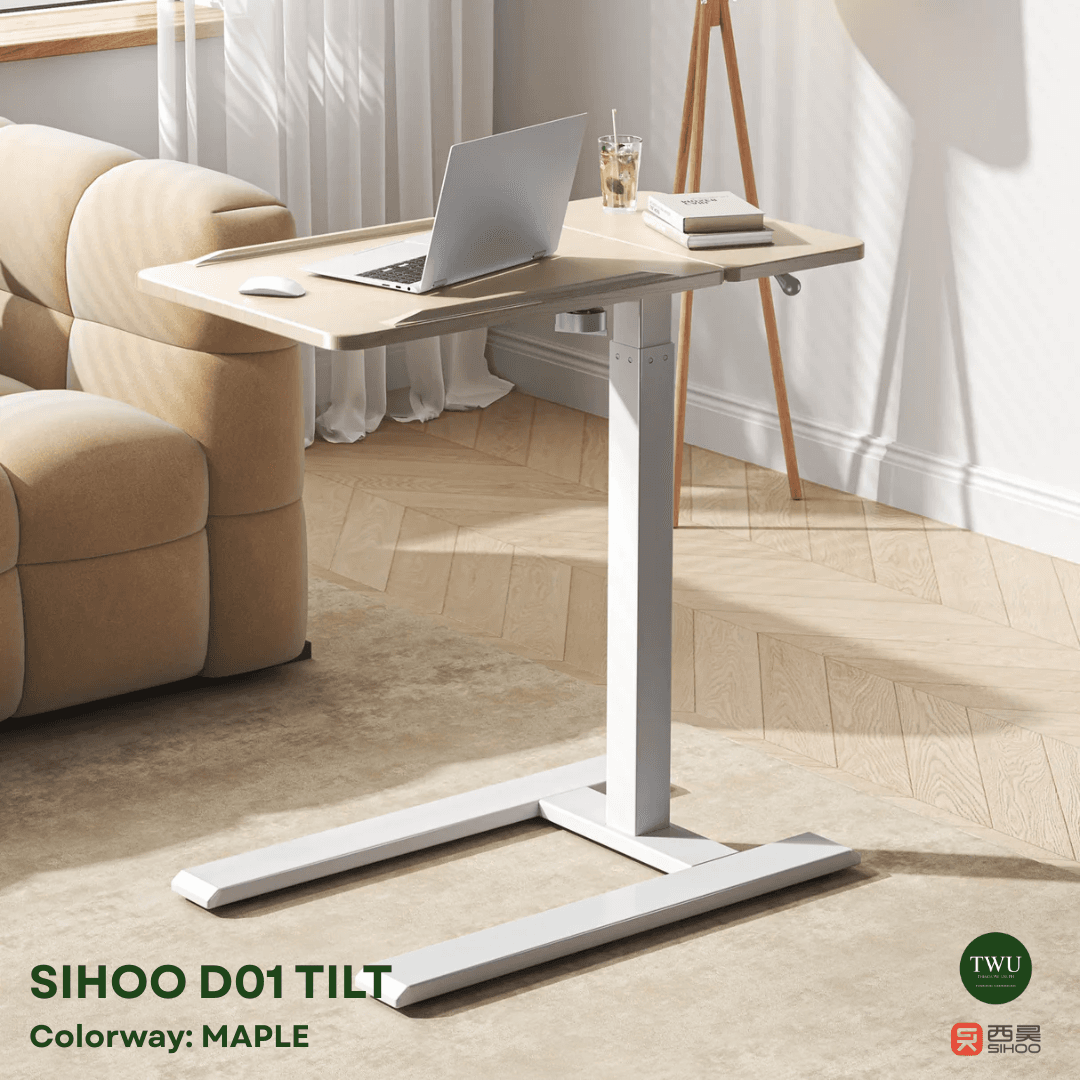 SIHOO D01 Multifunctional Ergonomic Desk Table: Classic (non-tilt) and Tilt Tabletop