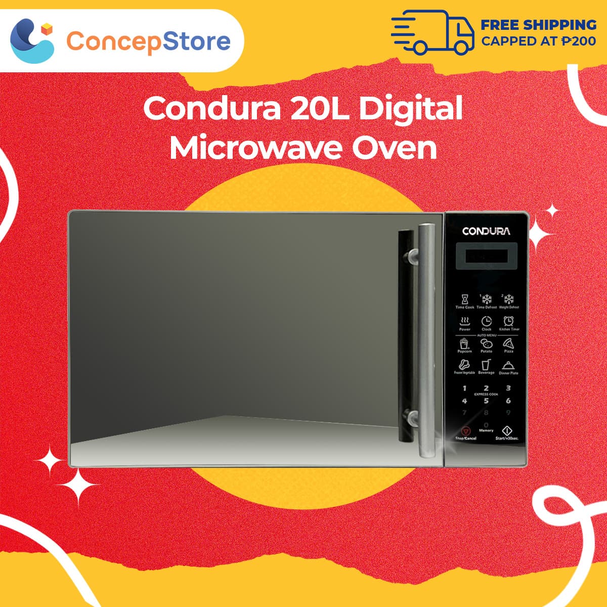 Condura 20L Digital Microwave Oven