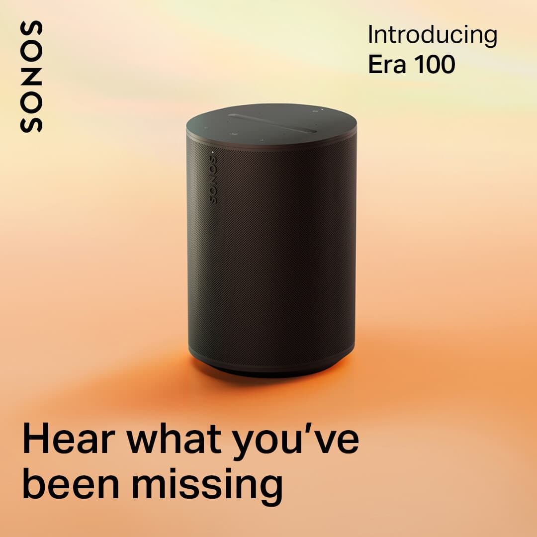 Sonos Era 100 Wireless Smart Speaker with Bluetooth and Voice Control