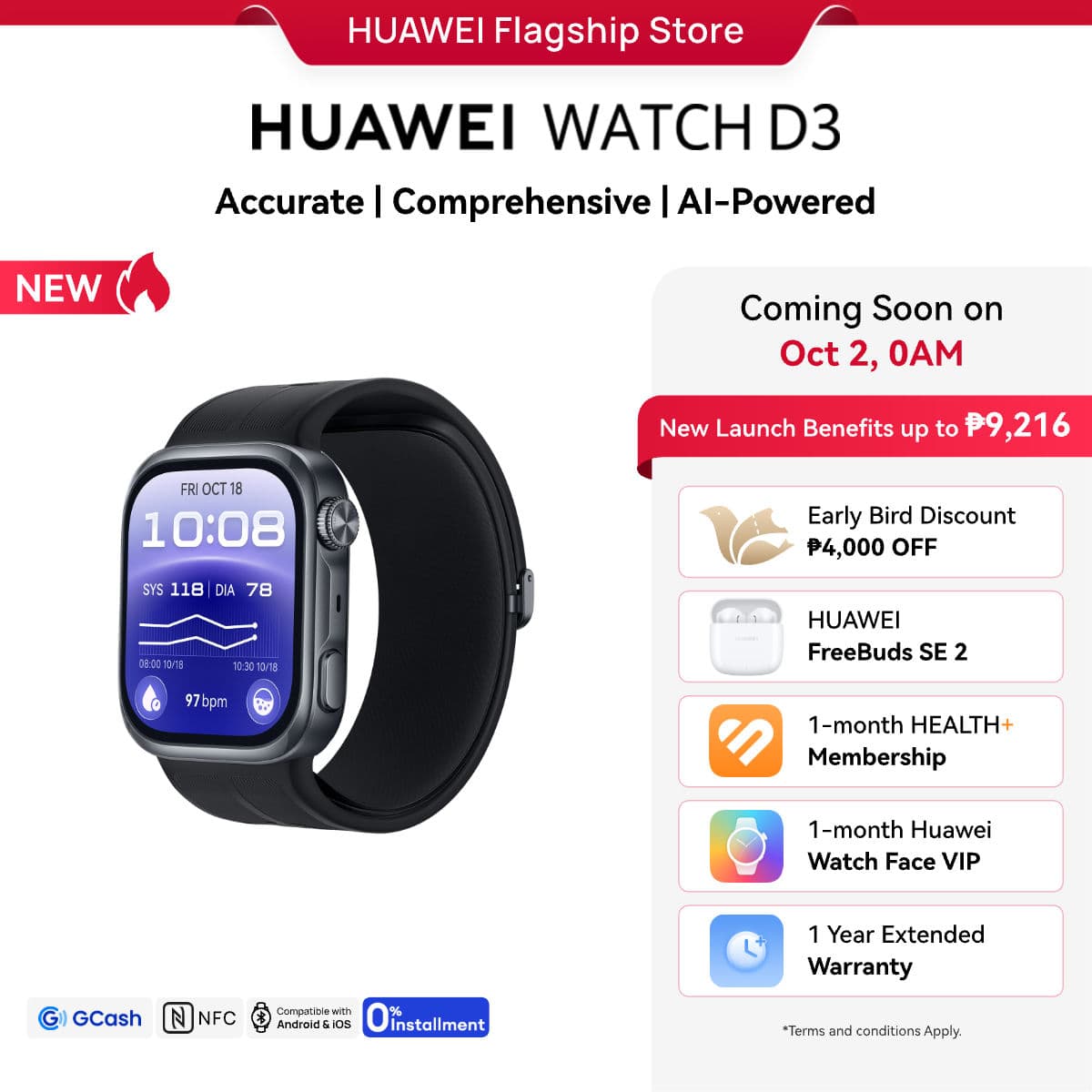 HUAWEI WATCH D3 Smartwatch