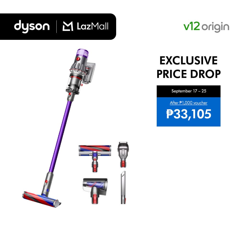 Dyson V12 Origin Cordless Vacuum Cleaner (Iron/Purple)