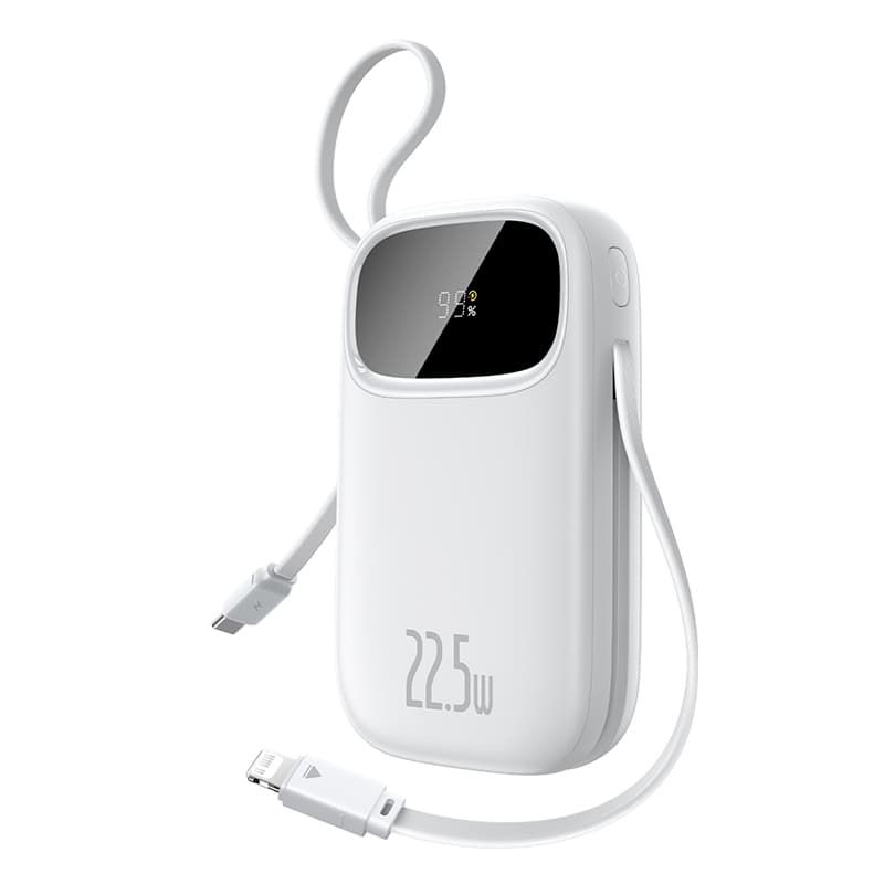 Baseus Qpow3 20000mAh Powerbank 22.5W Multi Device Charging Fast Charging with Built-in 2 Cable 4 Output 2 Input LED Display Portable Power bank Original