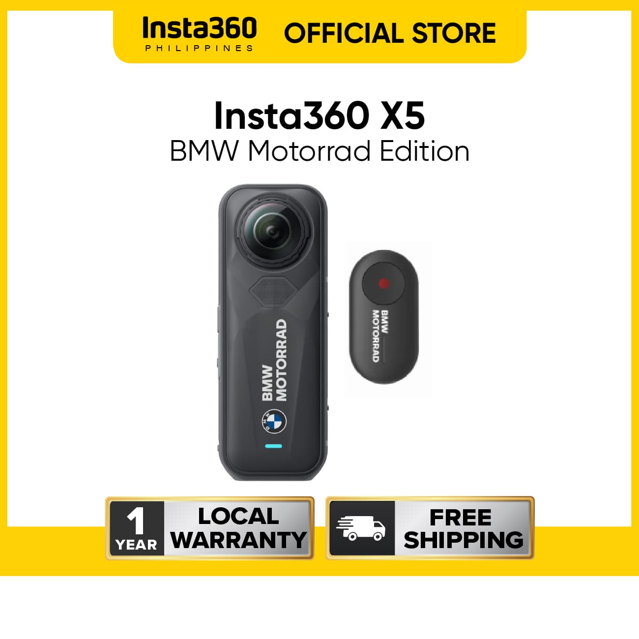 Insta360 X5 360º Waterproof Action Camera with 8K Resolution and Superior Low Light Quality
