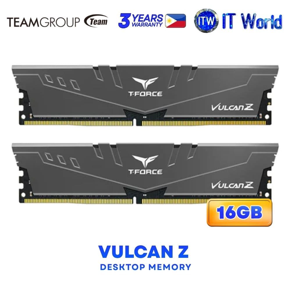 Teamgroup Vulcan Z 16GB (2x8GB) DDR4-3600Mhz Dual Kit Desktop Memory - TLZGD416G3600HC18JDC01 itw