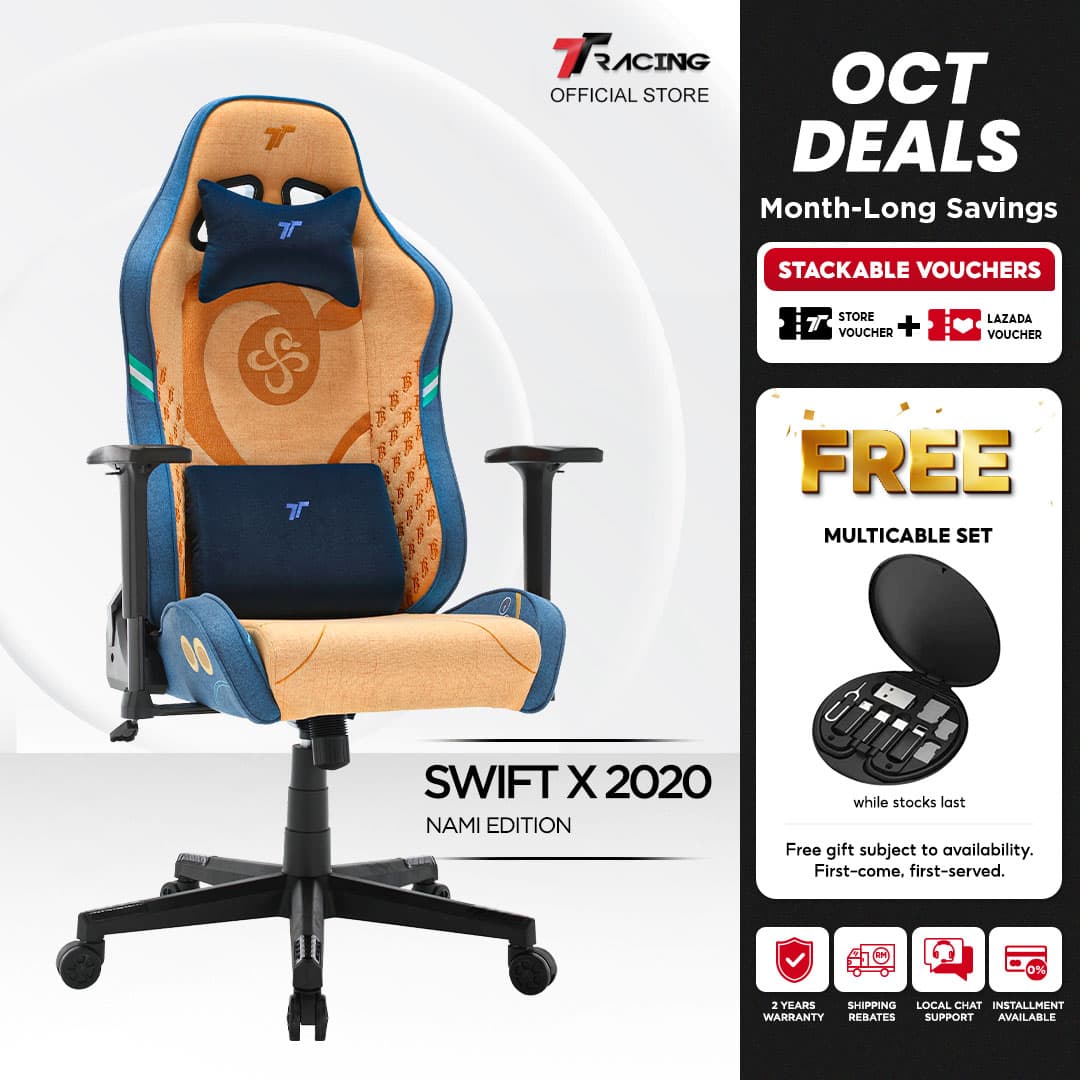 TTRacing Swift X 2020 Swift X Pro Gaming Chair Office Chair Ergonomic Chair Gaming Seat - 2 Years Official Warranty