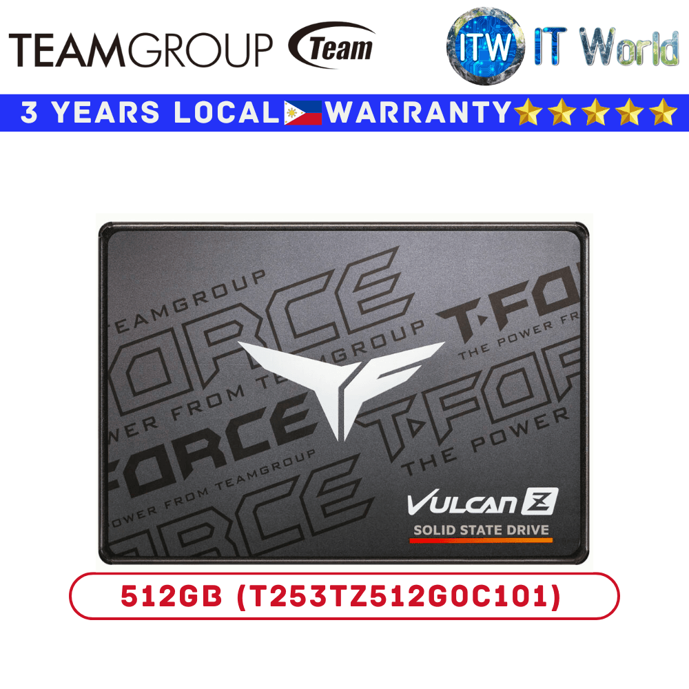Teamgroup 256GB/512GB/1TB SSD Vulcan Z Black SATA III 6GB/s Internal