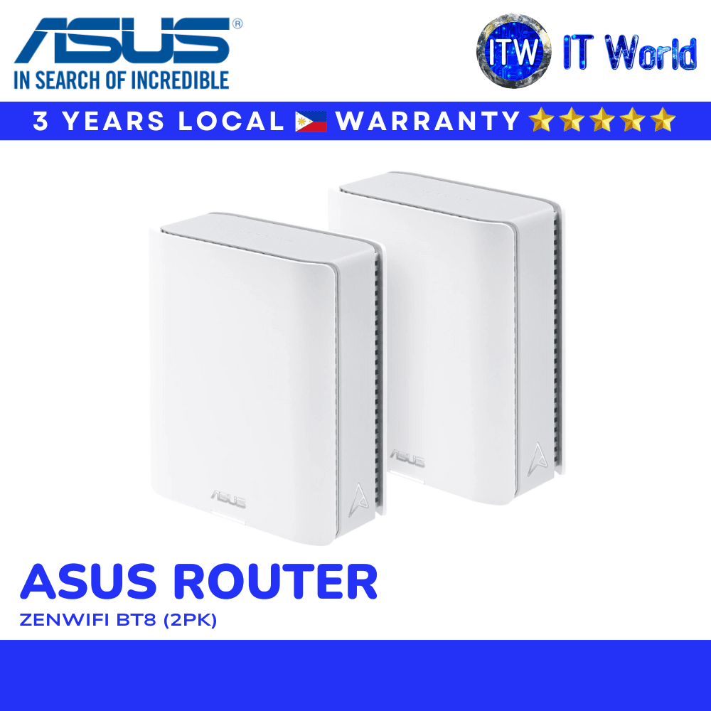 ASUS ZenWiFi BT8 (2PK) / WiFi 7 Tri-Band Router Up to 11Gbps / AiMesh, 2.5G Ports