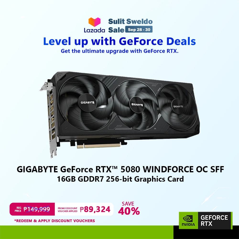 Gigabyte GeForce RTX 5080 WINDFORCE OC 16GB GDDR7 256-Bit