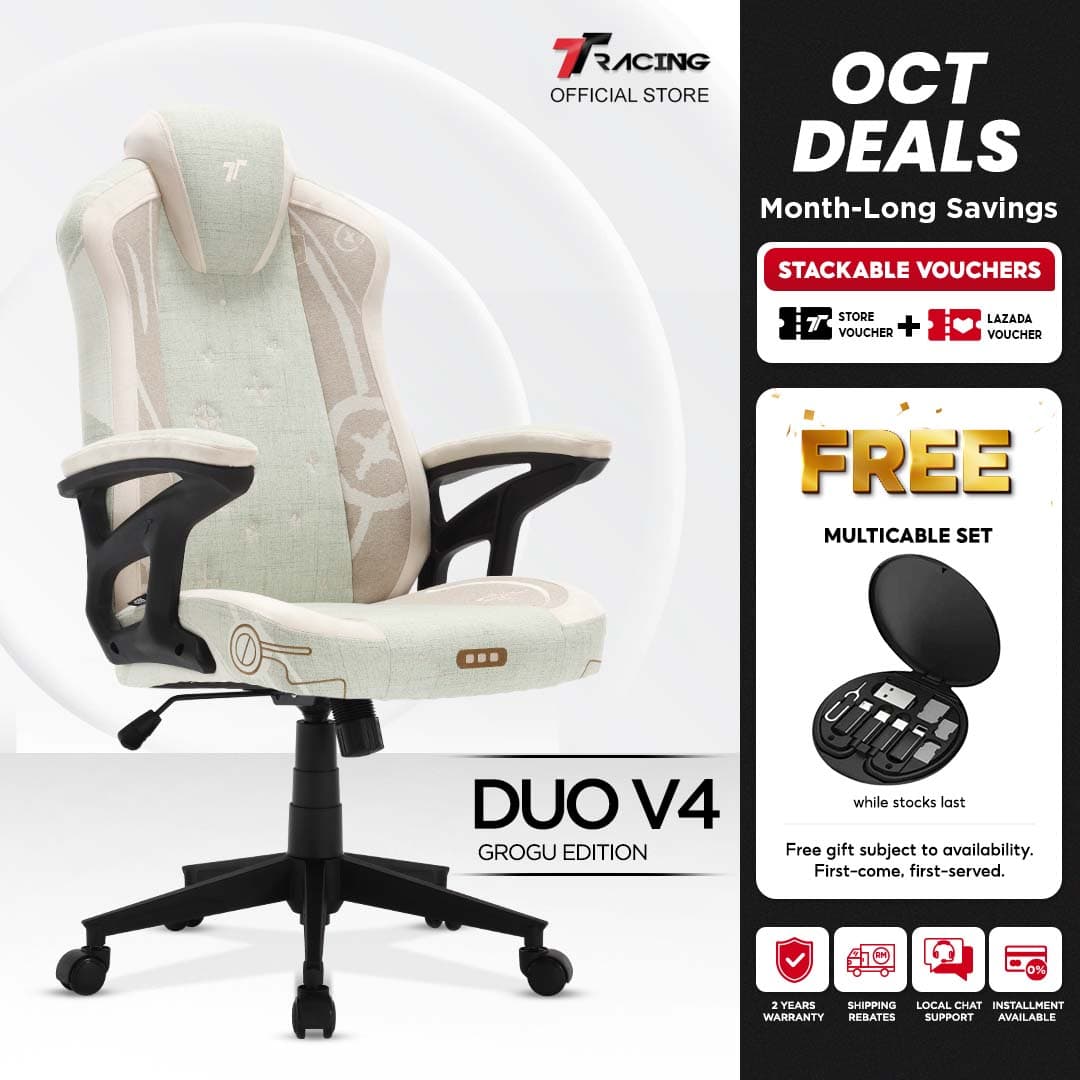 TTRacing Duo V3 Duo V4 Pro Gaming Chair Ergonomic Office Chair Gaming Seat - 2 Years Official Warranty