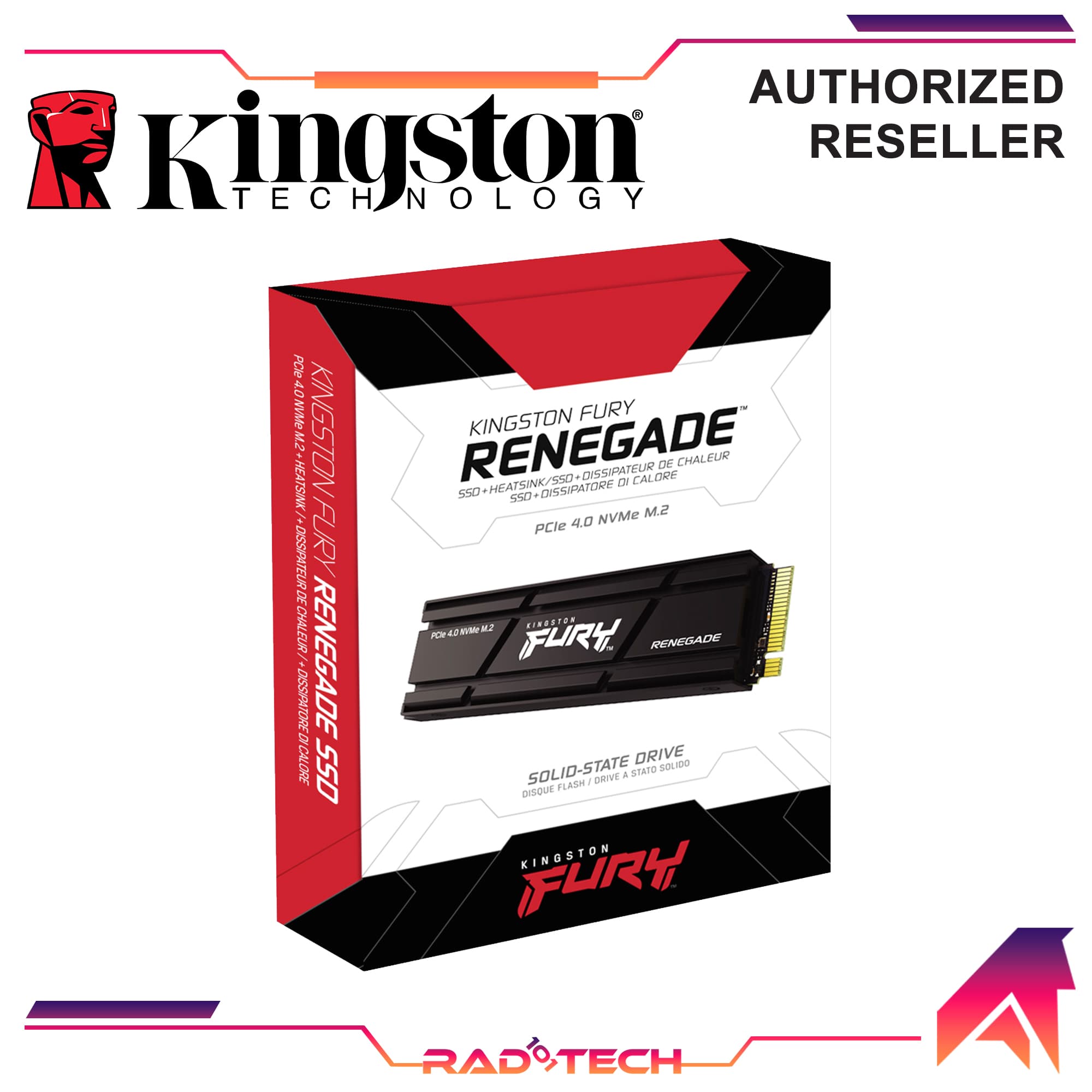 Kingston FURY Renegade 500GB/1TB M.2 2280 PCIe 4.0 NVMe SSD (PS5 READY)