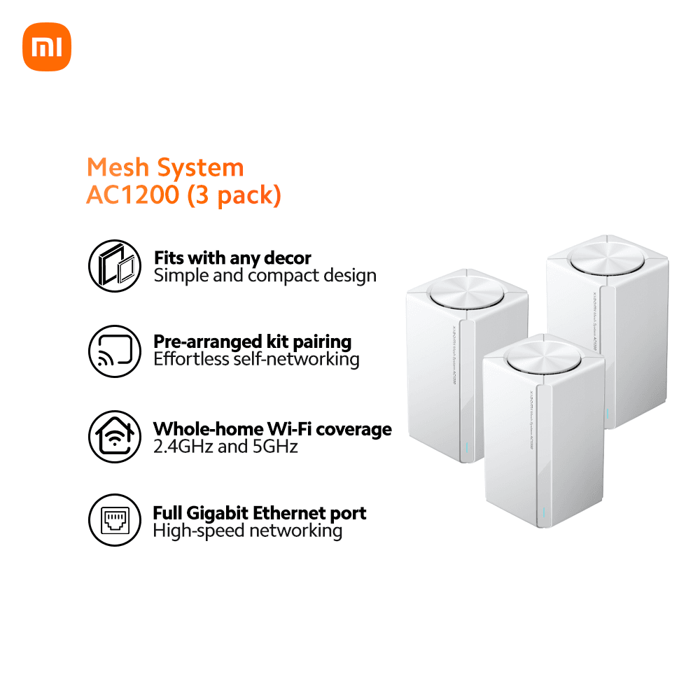 Xiaomi Mesh System AC1200 EU (3 Pack)