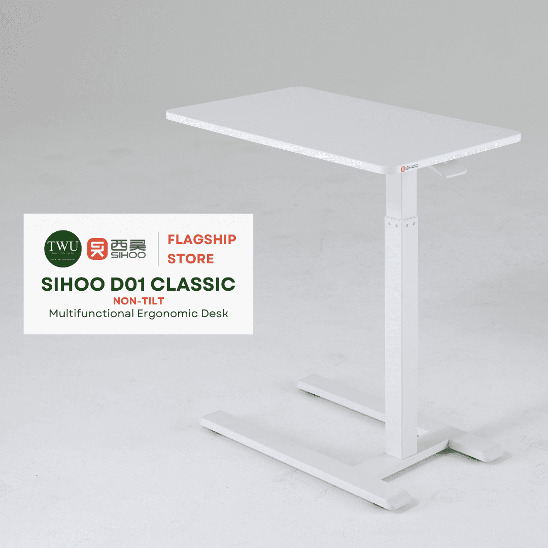 SIHOO D01 Multifunctional Ergonomic Desk Table: Classic (non-tilt) and Tilt Tabletop